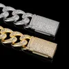 Łańcuchy Ekeem 16 mm Miami Cuban Link Sain for Men Naszyjnik Choker 18K Gold Plated Hip Hop Biżuteria