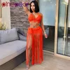 PinePear Sexy Crochet Tassel Two Piece Skirt Set Beach Party Dress Summer Pool 2 Pieces Matching Sets Wholesale 220421