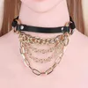 Nxy Sm Bondage Metal Necklace Choker Exotic Accessories for Sex Erotic Products Bdsm Set Sexy Lingerie Toys Clothes Sets Costumes Intimates Use 220426