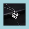 Pendant Necklaces Pendants Jewelry Love Heart Necklace Mother And Child In Hand Chains Mothers Day Gift Dhag1