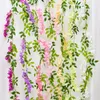 Decorative Flowers & Wreaths 1.85M Upgraded Version Outdoor Wisteria Fake Flower Vine Wreath Wedding Arch Decoration Plant Leaf Trailing FDe