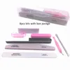 Kit di strumenti per nail art con unghie File Buffer Gel UV Rimozione smalto e polvere Pennello Spingi cuticole Strumenti per manicure Scatola suuply