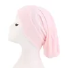 Casquette Turban élastique musulmane pour femmes chapeau Baggy foulard nuit sommeil chapeaux Femmes bandeau Cancer perte de cheveux casquette chimio couvre-chef