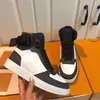 2021 män rivoli sneaker boot mode män skor luxemburg iriserande sneakers hög topp löpare platt tränare äkta läder med låda nr25