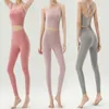 LU-07 Align Yoga Outfit Seamless Leggings Andas Push Up Gym Scrunch Byxor Dam Atletisk Hög midja Snabbtorkande Tights Träning Sportkläder