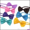 19 colori Pet Tie Collare per cani Accessori per fiori Forniture per la decorazione Cravatta con fiocco in puro colore Lx8172 Drop Delivery 2021 Abbigliamento Home Gard