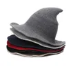 هالوين الساحرة القبعات متنوعة على طول قبعة الصوف الغنم حياكة الصياد قبعة الأزياء الإناث الساحرة دلو الحوض دلو FY4892