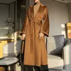 MM Kvinnokläder Designer Wool Coat Luxury Brand Max High Quality Long Jackets Double Sided Water Ripple Cashmere Coats Fashion British