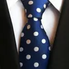 Дизайна модная галстука оранжевая белая синяя в горошек галстуки для мужчины деловая свадьба Формальное 8 см шелковое платье Gravata