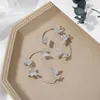 Clip-on & Screw Back Korean Shiny Butterfly Ear Clip Without Piercing Earrings For Women Wedding Jewelry Fashion Wrap Cuffs Bride Hook WildC