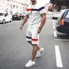 Summer Men s T -shirt Set Bekväm och cool tracksuit T -skjorta Shorts Outfits Sportswear Overdized Clothes 220705