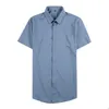 M￤ns avslappnade skjortor m￤ns toppkvalitet camisas de hombre mode sommar broderi kort ￤rm smoking m￤nnkl￤der 2022 hemlig placket