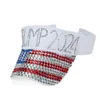 Diamond Trump 2024 Hut gestickt Baseball American Flag Sport Cap Party Hüte