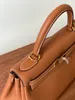 25cm handmade stitching luxury handbag brand shoulder bag Togo Leather brown avacado green orange etc colors wholesale price fast delivery