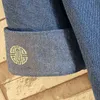 Men Soft Blue Denim Kimono куртка лягушка закрытие вышиваем