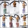 Pendant Necklaces 7 Chakra Gravel Hearling Crystal Energy Stone Drift Bottle Charms Necklace For Women Drop Delivery 2021 Dhseller2010 Dhlj6