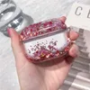 Vloeibare drijfzand schittering oortelefoon kisten voor airpods pro glitter pailletten hoofdtelefoon headset luchtpods starten diamanten cover airpodding protector