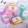 Random Color Transparent Pocket Plastic Contact Lens Case Travel Kit Easy Take Container Holder DLH114