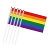 Parti Dekorasyon PCS bayrakları renkli el mini küçük bayrak direkleri Çocuklar Günü için Övgü Masası Outooor Kapalı Geçit Töreni Festival Parçası