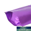 100Pcs/Lot Matte Purple Aluminum Foil Stand Up Bag Candy Nuts Dried Fruit Snacks Coffee Tea Food Zip Lock Waterproof Dustproof