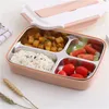 Обед Bento Box Японская с отделением микроволновой печи для детской школы пикник для пикового пик -контейнер школьный офис 304 нержавеем 201015