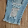 CITGEETT ZOMER KINDEREN GILL LOVE Letter Belt mouwloze vest tops denim gat lange broek kleding set outfits j220711