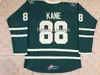 C26 NIK1 London Knights # 88 Patrick Kane Green Hockey Jersey Haft Hafted Dostosuj dowolny numer i nazwy koszulki