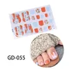False Nails 1pc Toe Sticker Adhesive Toenail Art Polish Tips French Glitter Sequins Wraps Strips Easy to Wear Manicure for Women 0616