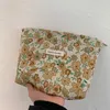 Fashion Flower Print Cosmetic Bag Literary Wash Bag Women Travel Pouch Beauty Storage Cases MakeUp Organizer Clutch Bags