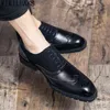 Herrkläderklänningskor Office Designer Läder Oxford Fashion Plus Size For Zapatos Vestir Los Hombres220513