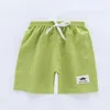 Coton mince bébé garçons filles Shorts été mode décontracté enfants pantalons couleur bonbon enfants 220419