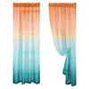 Curtain & Drapes Bedroom Sheer Curtains Gradient Pink Blue Tulle Decor Window Girls Room Baby Nursery Living RoomCurtain