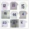 Man Retire Retro New NY York Vintage basebolltröja 4 Lou Gehrig 8 Yogi Berra 23 Don Mattingly 15 THURMAN MUNSON 44 REGGIE JACKSON 16 WHITEY FORD 12 RON BLOMBERG