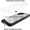 TPU PC Blank 2D Sublimation Cases DIY Designer Heat Transfer Case for iPhone 15 14 13 12 Mini Pro Max 11 XR XS 8 7 Plus Ultra مع إدراج الألمنيوم الأحدث