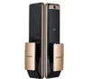 DP609 Keyless Fingerprint PUSH PULL Two Way Digital Door Lock English Version Big Mortise Gold Color