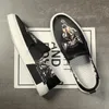 New Trendsetter Animal Wolf Pattern Causal Canvas Flats Zapatos de plataforma para hombres Mocasines Rock Punk Sports Waliking Sneakers