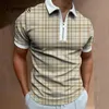 رجال Polos Fashion Patchwork Men Short Sleeve Dorts غير الرسمي لتصميم السوستة من طوق الضعف 2022 الصيف Harajuku Men's Streetwearme