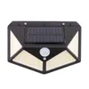 100LED Solar Wall Light Outdoor 3 lägen PIR Motion Sensor Garden Staket Porch Yard Deck Garage Waterproof Street Lamp