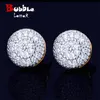 8MM Gold Color Small Round Stud Earring AAAA Cubic Zircon Screw Back Men Fashion Hip Hop Jewelry 2207217281663