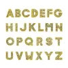 1300pcs/lot A-Z Gold color full rhinestone Slide letter 8mm diy charms alphabet fit for 8MM leather wristband keychains