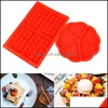 Baking Pastry Tools Bakeware Kitchen Dining Bar Home Garden Family Sile Waffle Mold Maker Pan Microwave Cookie Cake Dhfj4