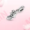 925 Sterling Silver Charm Jewelry Bead Suzy Mouse Aneghled Thread Charm Fit Pandora Bracelet