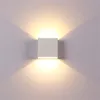 مصابيح الجدار مصباح داخلي 6W LED Luminaire AISLE Square Scance نوم الأنوار أبيض / أسود اللون