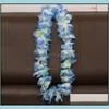 Decorative Flowers Wreaths Festive Party Supplies Home Garden Artificial Wreath Decoration Hawaiian Flower Leis We Dhgao