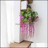 인공 식물 등나무 꽃 홈 엘 레스토랑 정원 벽 교수형 결혼식 아치 천장 장식 등나무 DIY 드롭 배달 2021 decora