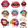 Naaien Begrippen Opstrijkbare Patches voor Kleding Ontwerp Luipaard Lippen Hittepers Decals Wasbare DIY Thermische Transfer Stickers voor T-shirt Jas Hoodie Patch