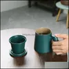 Tassen Trinkgeschirr Küche Esszimmer Bar Hausgarten Hitzebeständige Kaffeetasse Reise Teeset Keramiktasse Nordic Einfaches Frühstück DHSA2