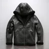 Men's Leather & Faux Brand High Quality Super Warm Genuine Sheep Jacket Large Size B3 Shearling Bomber Vintage Male Military Fur