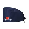 Outros outros vestuário de vestuário rápido de colheita de cirurgia bordada prática de chapéu de chapéu de chapéu chapéus de enfermagem HATS SCRUB