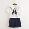 Kläder sätter skolkläder flickor sakura broderi anime cosplay kostymer sjöman kostymer koreanska japanska jk uniformersklädsel